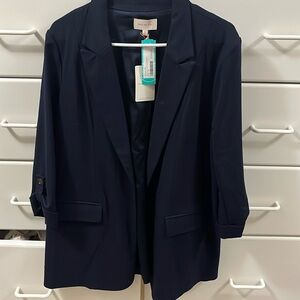Skies Are Blue | Boyfriend Oversized Blazer | Navy - XL
